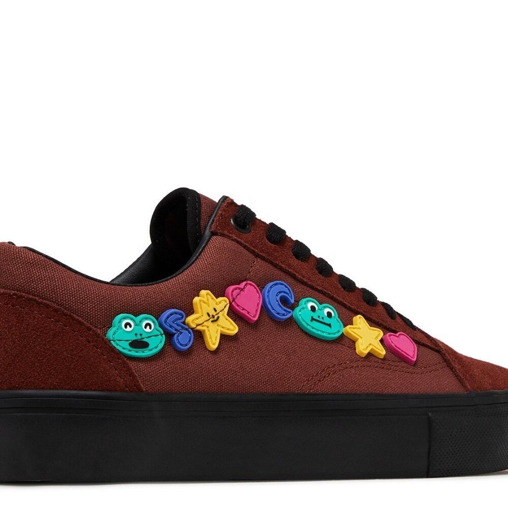 Vans Skate Old Skool Frog Skateboard Brown Black Shoes VN0A5FCBY49 Men Sz 8.5 - Picture 3 of 4